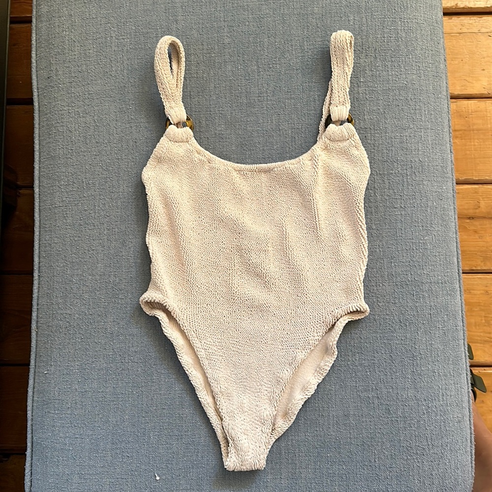 Hunza g one piece blush swimsuit